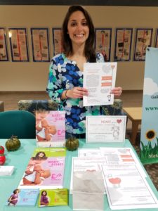 Sharing heart health information with new families!